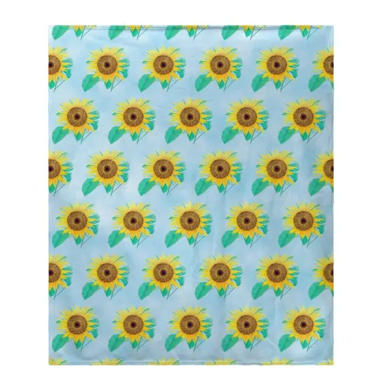 Betsy Drake Sunflower Tiled Throw Multicolor {1}