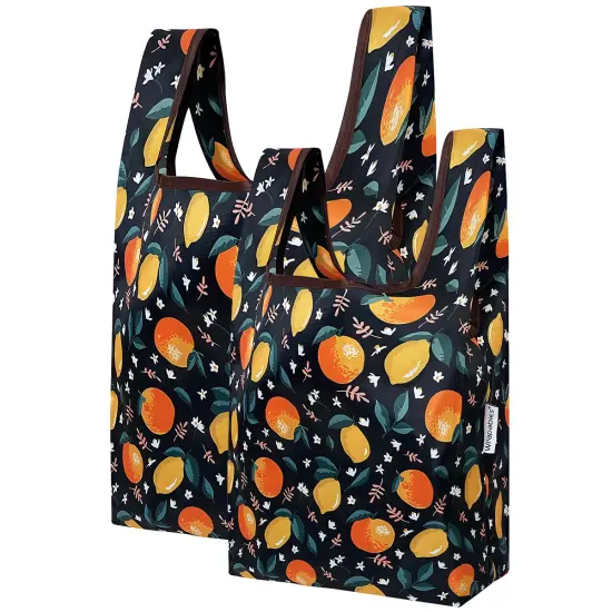 Wrapables JoliBag Collection Reusable Shopping Bag (Set of 2) Oranges & Lemons {1}