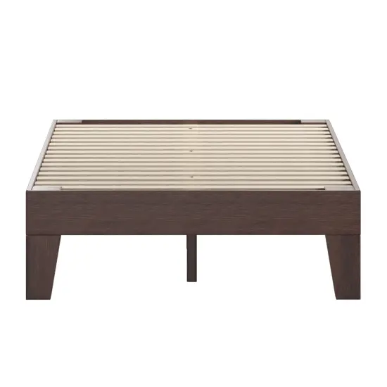 Merrick Lane Eduardo Platform Bed Frame, Solid Wood Platform Bed Frame With Slatted Support, No Box Spring Needed {3}