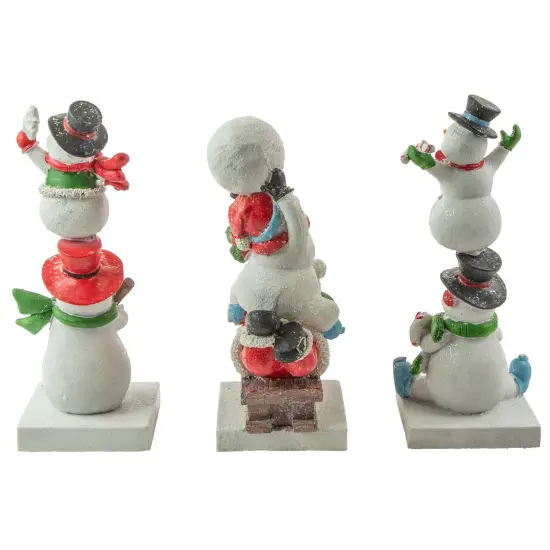 Northlight Set of 3 Snowmen Christmas Stocking Holders 9" White {6}