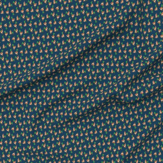 Various Fabrics by the Yard or Fat Quarter Mallard Ducks Navy Blue Cute Birds Small Scale Custom Printed Fabric by Spoonflower {6}