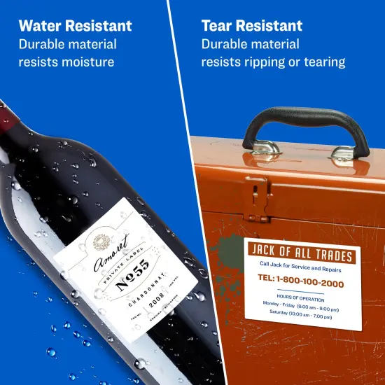 Avery Durable Easy Peel ID Labels, Sure Feed Technology, Permanent Adhesive, 5/8" x 3", 256 Labels (6792) {3}