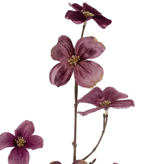 Northlight Velvet Dogwood Artificial Floral Christmas Spray - 39" - Pink {3}
