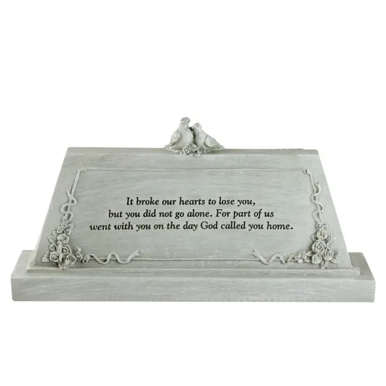 Roman Forever with the Angels Bereavement Plaque - 9" Gray {1}