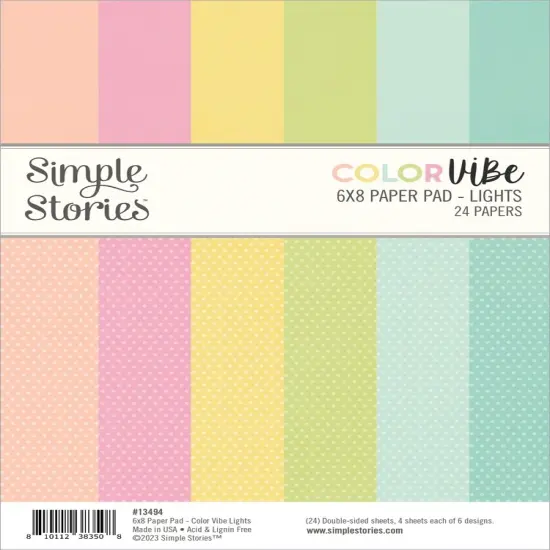 Simple Stories Double-Sided Paper Pad 6"X8" 24/Pkg-Color Vibe Lights {1}
