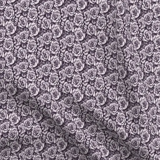 Various Fabrics by the Yard or Fat Quarter Purple Roses Lavender Floral Bouquet Custom Printed Fabric by Spoonflower {5}