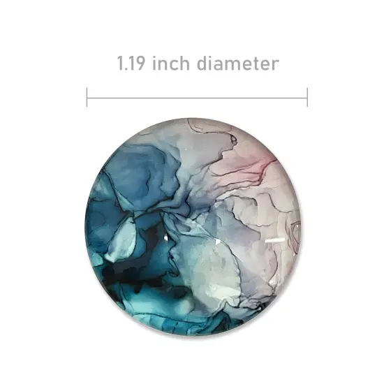 Wrapables Crystal Glass Magnets, Refrigerator Magnets for Office Whiteboards, Cabinets, Lockers (Set of 12) Marble Rock {2}