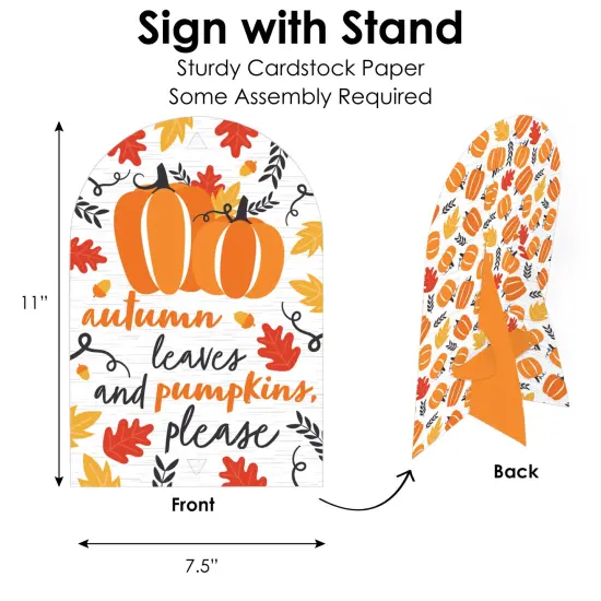 Big Dot of Happiness Fall Pumpkin - DIY Halloween or Thanksgiving Party Coffee Signs - Drink Bar Decorations Kit - 50 Pieces {6}