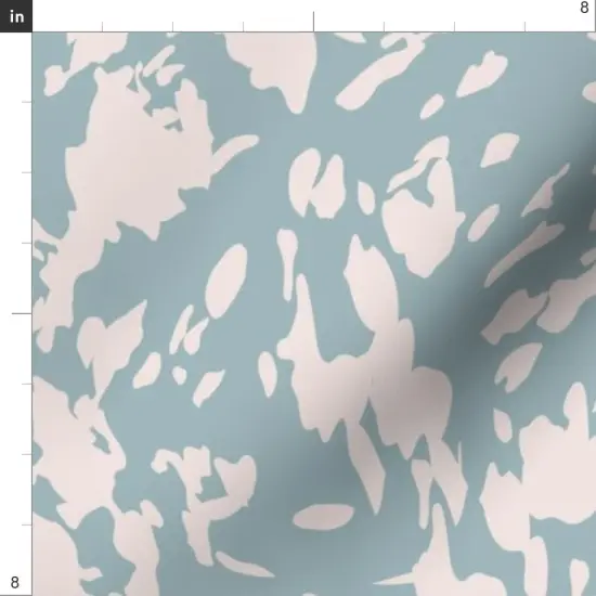 Various Fabrics by the Yard or Fat Quarter Duck Egg Blue Abstract Jungle Aqua Cream Modern Custom Printed Fabric by Spoonflower {4}