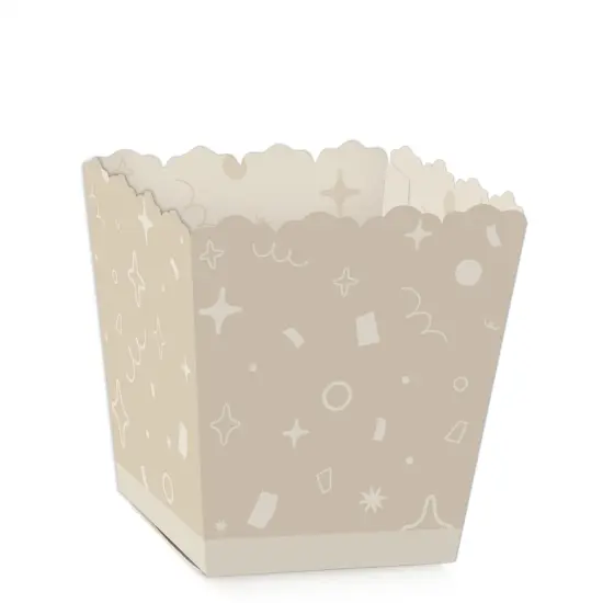 Big Dot of Happiness Tan Confetti Stars - Party Mini Favor Boxes - Simple Party Treat Candy Boxes - Set of 12 {1}
