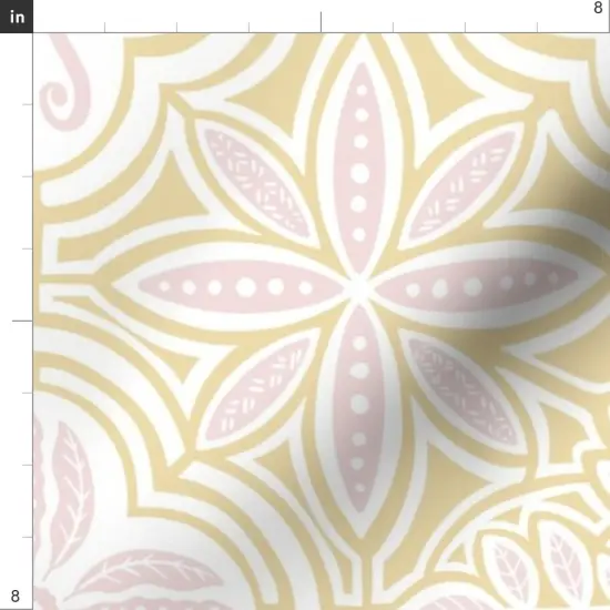 Various Fabrics by the Yard or Fat Quarter Talavera Spring Floral Pastel Colors Pink And Yellow Soft Hues Feminine Custom Printed Fabric by Spoonflower {4}