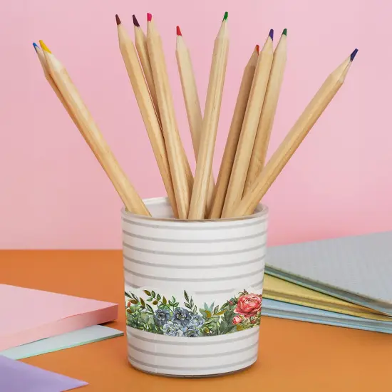 Wrapables Landscape Floral Metallic Gold Foil Washi Tape, 30mm x 3M Spring Roses {4}