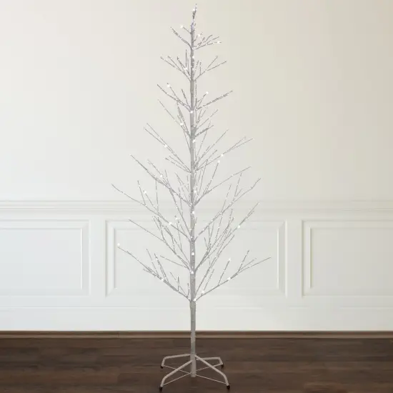 Northlight 6' LED Lighted White Birch Christmas Twig Tree - Pure White Lights {3}