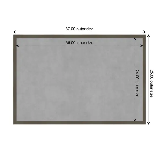 Svelte Wood Framed Magnetic Board Svelte Clay Grey {3}