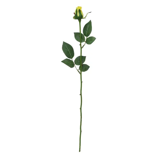 Allstate Long Stem Single Rose Bud Artificial Floral Spray - 23" - Yellow {4}
