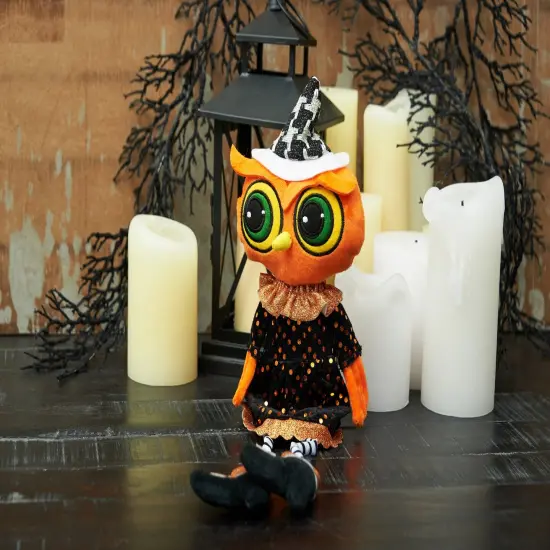 Owl Halloween Dangle Leg Shelf Sitter Figure Decor {3}