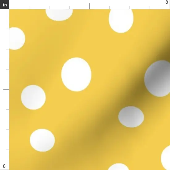 Various Fabrics by the Yard or Fat Quarter Yellow Polka Dots Retro Modern Custom Printed Fabric by Spoonflower {4}