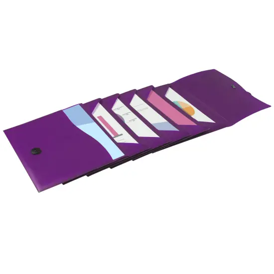 Avery Slide & View Expanding File Folder, 6 Pockets, Letter Size, 1 Plum Folder (73543) {2}