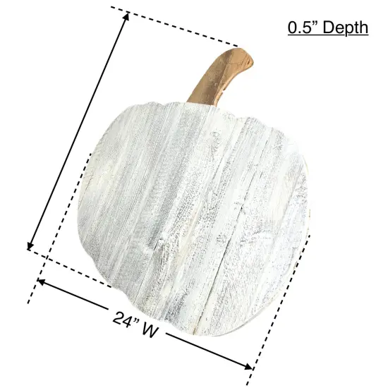 Rustic Farmhouse Fall Harvest Reclaimed Wood Pumpkin White {2}