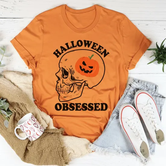 Women's Halloween Obsessed T-Shirt {1}