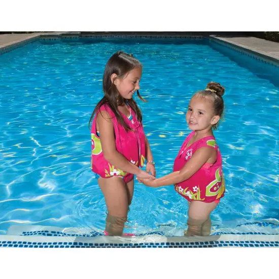 Pool Central Pink Intermediate Butterfly with Flowers Swim Vest for Children Ages 3-6 {5}