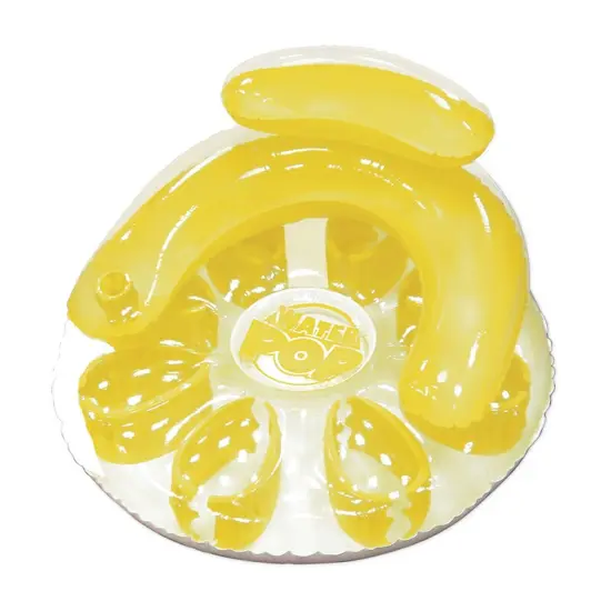 Swim Central 48.5" Inflatable Yellow and Clear Water Pop Circular Swimming Pool Lounger {1}