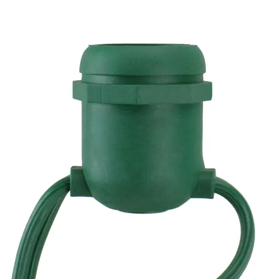 Vickerman Commercial E26 Wire Socket Set - 24" Spacing - 48' Green Wire {1}