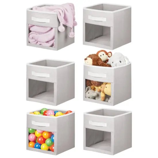 mDesign Fabric Baby Nursery Storage Cube with Front Window {1}