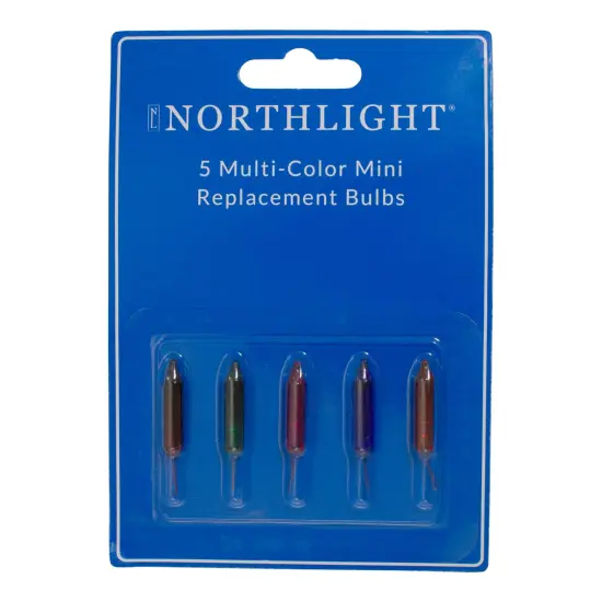 Northlight Mini Christmas Replacement Bulbs - 2.5 Volts - Multicolor - Pack of 5 {3}