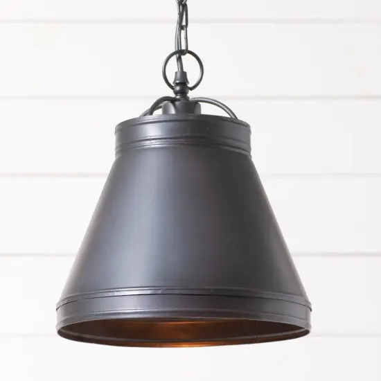 Irvins Country Tinware Black Rustic Pendant {3}