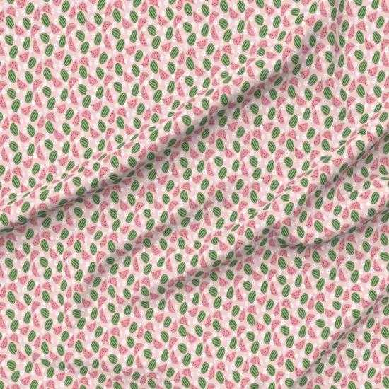 Various Fabrics by the Yard or Fat Quarter Pink Fruit Summer Daisy Watermelons Small Scale Garden Picnic Floral Custom Printed Fabric by Spoonflower {6}