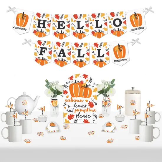 Big Dot of Happiness Fall Pumpkin - DIY Halloween or Thanksgiving Party Coffee Signs - Drink Bar Decorations Kit - 50 Pieces {1}