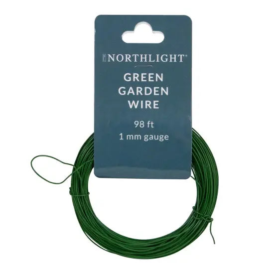 Northlight 98' Green Multi Purpose 1mm Garden Wire {1}