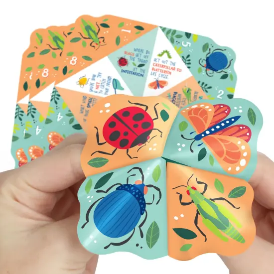 Big Dot of Happiness Buggin' Out - Bugs Birthday Party Cootie Catcher Game - Jokes and Dares Fortune Tellers - Set of 12 {1}