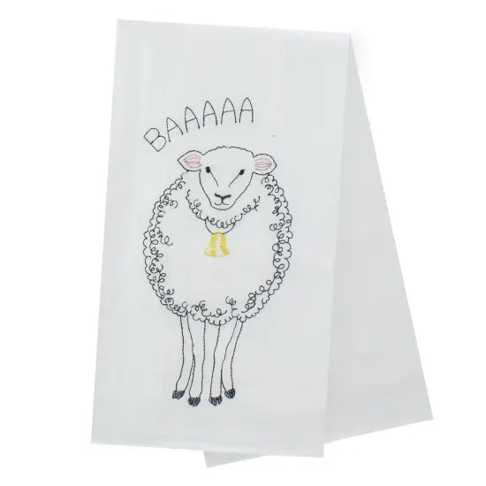 C&F Home 25" Black and White Cotton Sheep Towel {5}