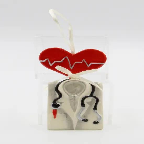 Ceramic Healthcare Hero Ornament - Doctor, Home Décor, Gift for Her, Gift for Doctor, Gift for Him, Christmas Décor {3}