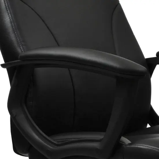 Techni Office Solutions 3.25' Solid Black Ergonomic Medium Back Executive Office Chair {7}