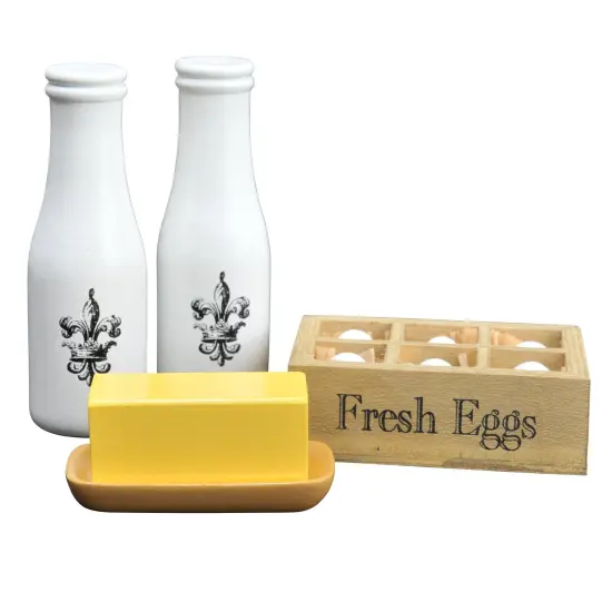 The Queen's Treasures 11 Piece Vintage Milk, Eggs And Butter Kitchen Food {2}