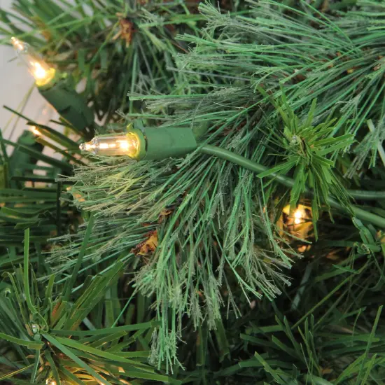 Northlight Pre-Lit Mixed Cashmere Pine Artificial Christmas Wreath - 24" - Clear Lights Green {3}