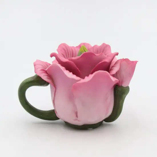 Ceramic Poppy Flower Teapot Figurine, Home Décor, Gift for Her, Gift for Mom, Nature Lover Gift {3}