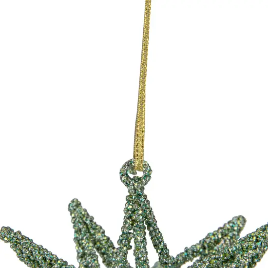 Northlight Starburst 3-D Glittered Christmas Ornament - 6.5" - Forest Green {4}