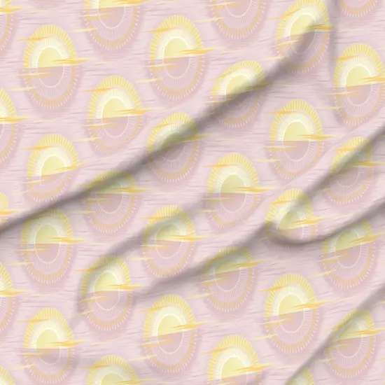 Various Fabrics by the Yard or Fat Quarter Dawn Sky Pastel Pink Yellow Clouds Cheerful Playful Delicate Romantic Custom Printed Fabric by Spoonflower {6}