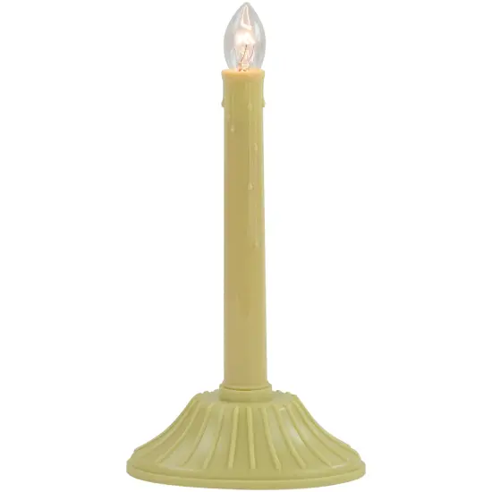 Northlight Single Light Window Candle on Oval Base - 9.5" - Cream Ivory {1}