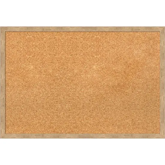 Imprint Wood Framed Corkboard, Natural Cork Imprint Light Bronze {7}