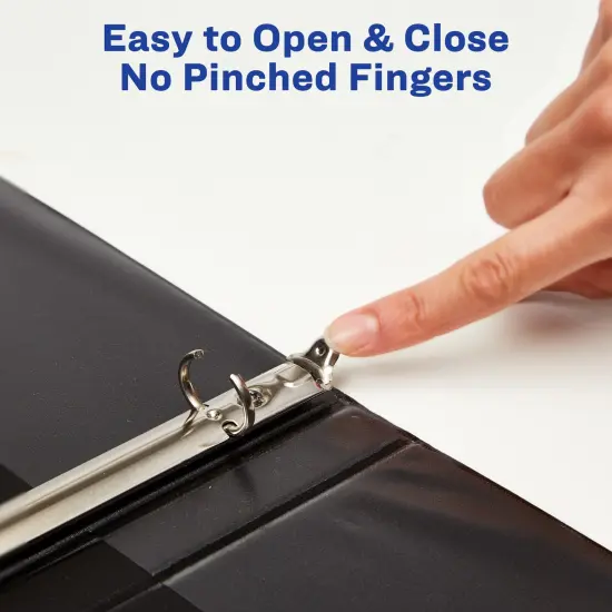 Avery 0.5" Economy View 3 Ring Binders, Round Rings, 100-Sheet Capacity, Black, 4 Pack (17701) {5}