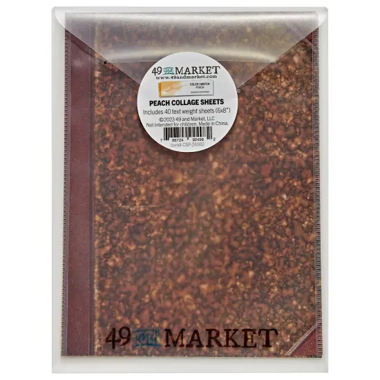 49 And Market Collage Sheets 6"x8" 40/Pkg-Color Swatch: Peach {1}