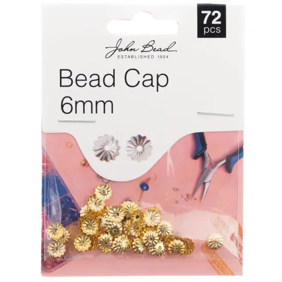John Bead Bead Cap 6mm 72/Pkg-Gold {1}