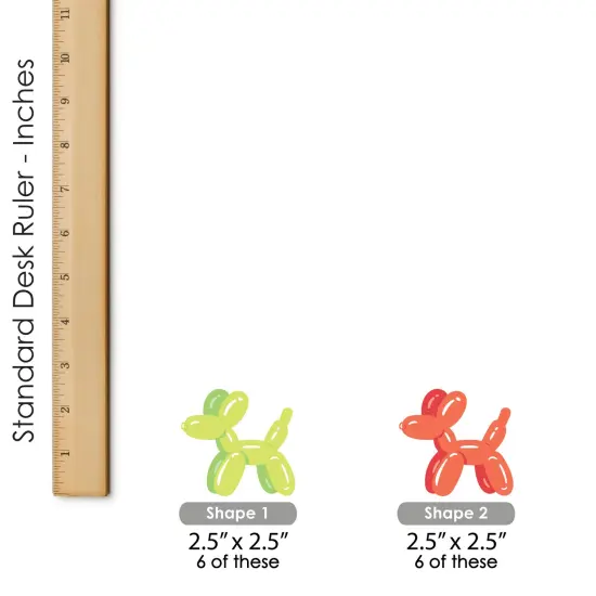 Big Dot of Happiness Balloon Animals - DIY Shaped Happy Birthday Party Cut-Outs - 24 Count {7}
