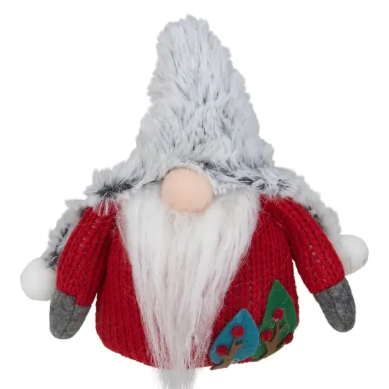 Northlight 6" Plush Red and Gray Stuffed Christmas Gnome {1}