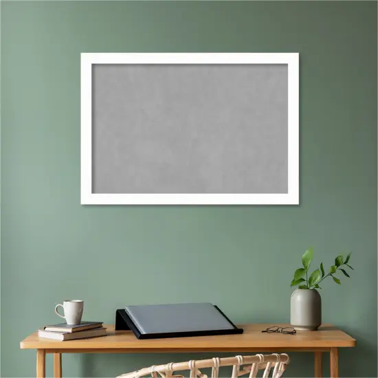 Basic Narrow Wood Framed Magnetic Board Basic White Narrow {5}